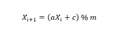 linear congruential method equation
