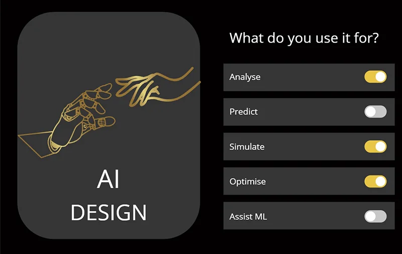 ai design uses in bullet points