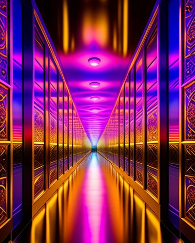 psychedelic servers room generated by ai