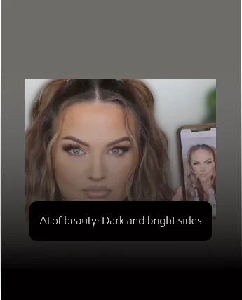 picture of a woman using a tik tok filter