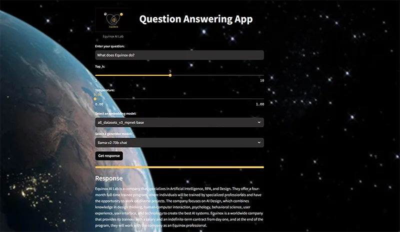 question answering system mvp with text