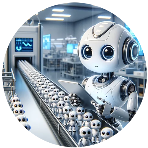image of a robot watching a conveyor belt