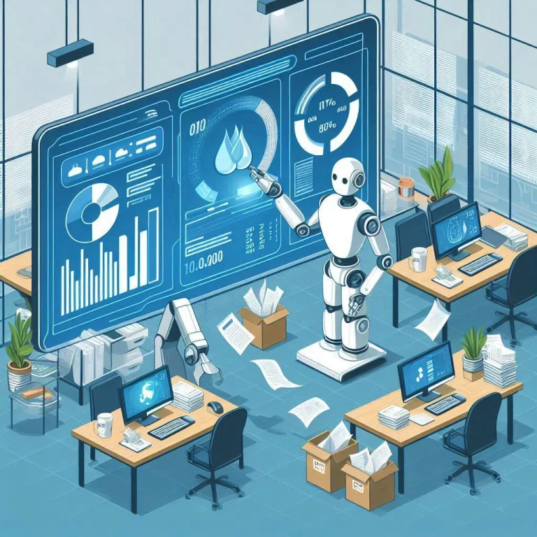 robot teaching in an office